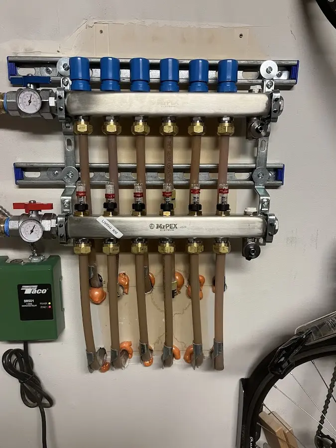 Plumber performing Gas Line Installation at a residential property in Atmore